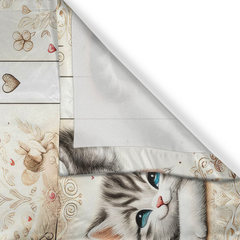 Floral Kitchen Curtain, 55" W x 30" L