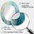 Teal Circular Sensitivity Retro Gold Watercolor - Abstract Oval Decorative Mirror On Metal-2073243016