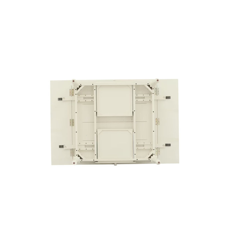 Cet ensemble de salle à manger 5 pièces comprend une table de salle à manger rectangulaire avec Dropleaf et 4 chaises Parson rembourrées en lin Shitake foncé, blanc lin