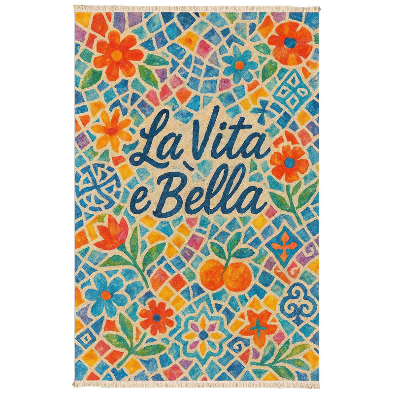 Tapis floral La Vita È Bella