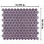Metro .90" x .90" Hex Porcelain Honeycomb Mosaic Wall & Floor Tile-1690454437