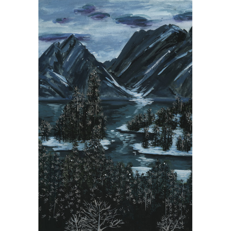Mountainscape II 1 Piece Wrapped Canvas Wall Art, 46cm H x 30cm W