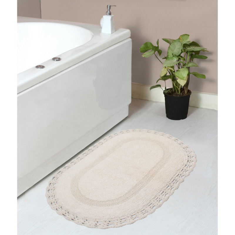 Soft Bath Rug, 21" W x 34" L, Ivory