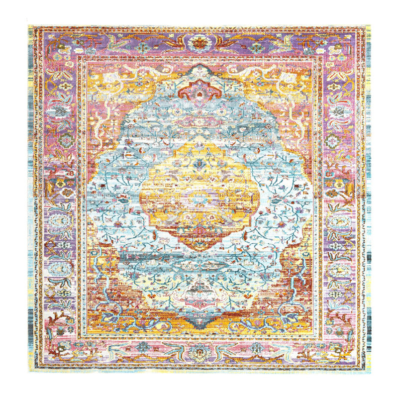 Folmar Abstract Indoor Rug, Square 8'