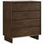 Commode 4 tiroirs brun chaud