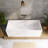 67'' X 28'' Solid Surface Freestanding Soaking Bathtub In Matte White