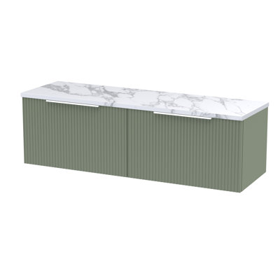 Fluted 121.5cm Double Bathroom Vanity Base Only