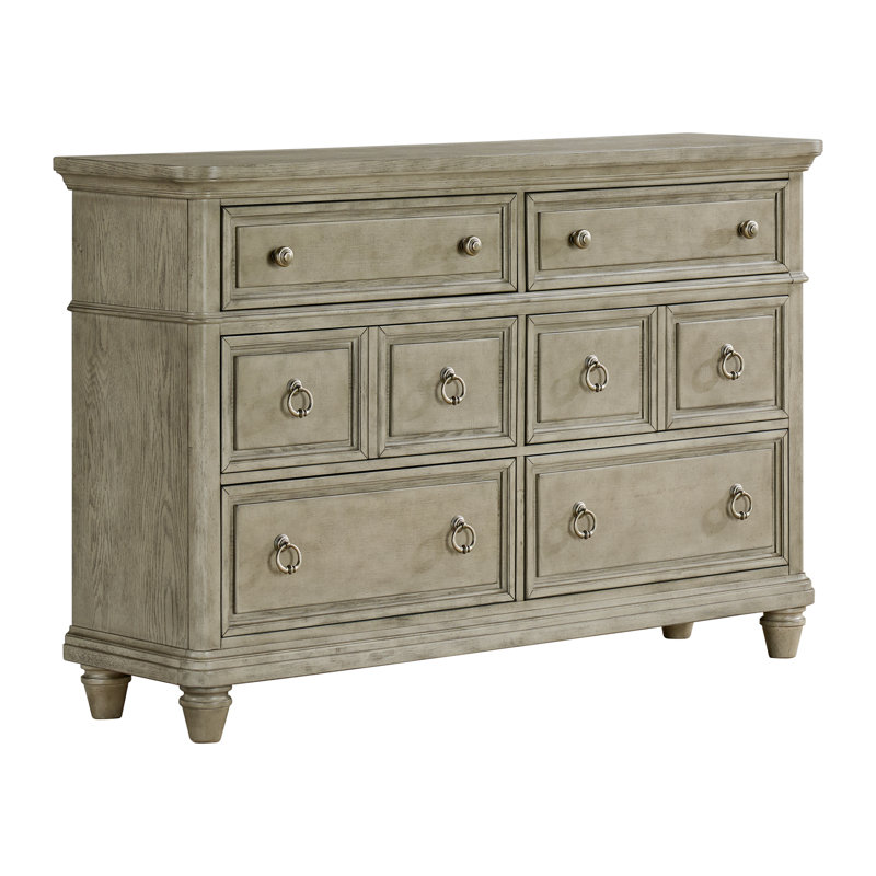 Commode 6 tiroirs Alcott Hill® Darothy en gris clair