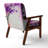 Geidel - Abstract Flowers - Upholstered Traditional Accent Arm Chair-495180381-477582830