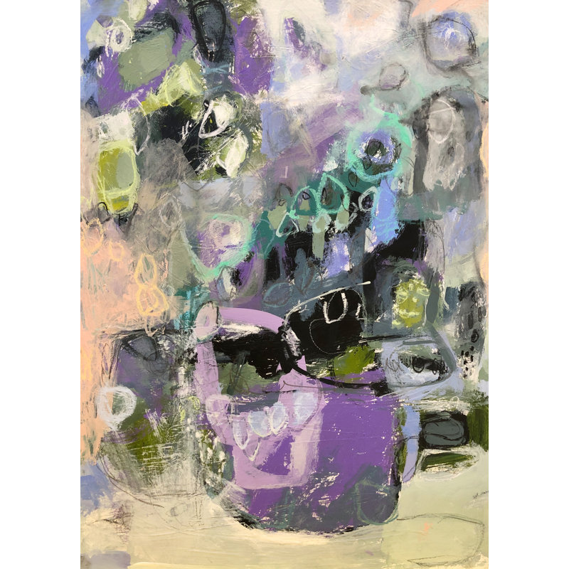 Purple Maze Print by Elizabeth Chapman, 21.25" H x 17.25" W x 0.875" D