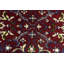 Tapis rouge en laine noué à la main à motif floral 2 pi 7 po x 7 pi 10 po Kroth