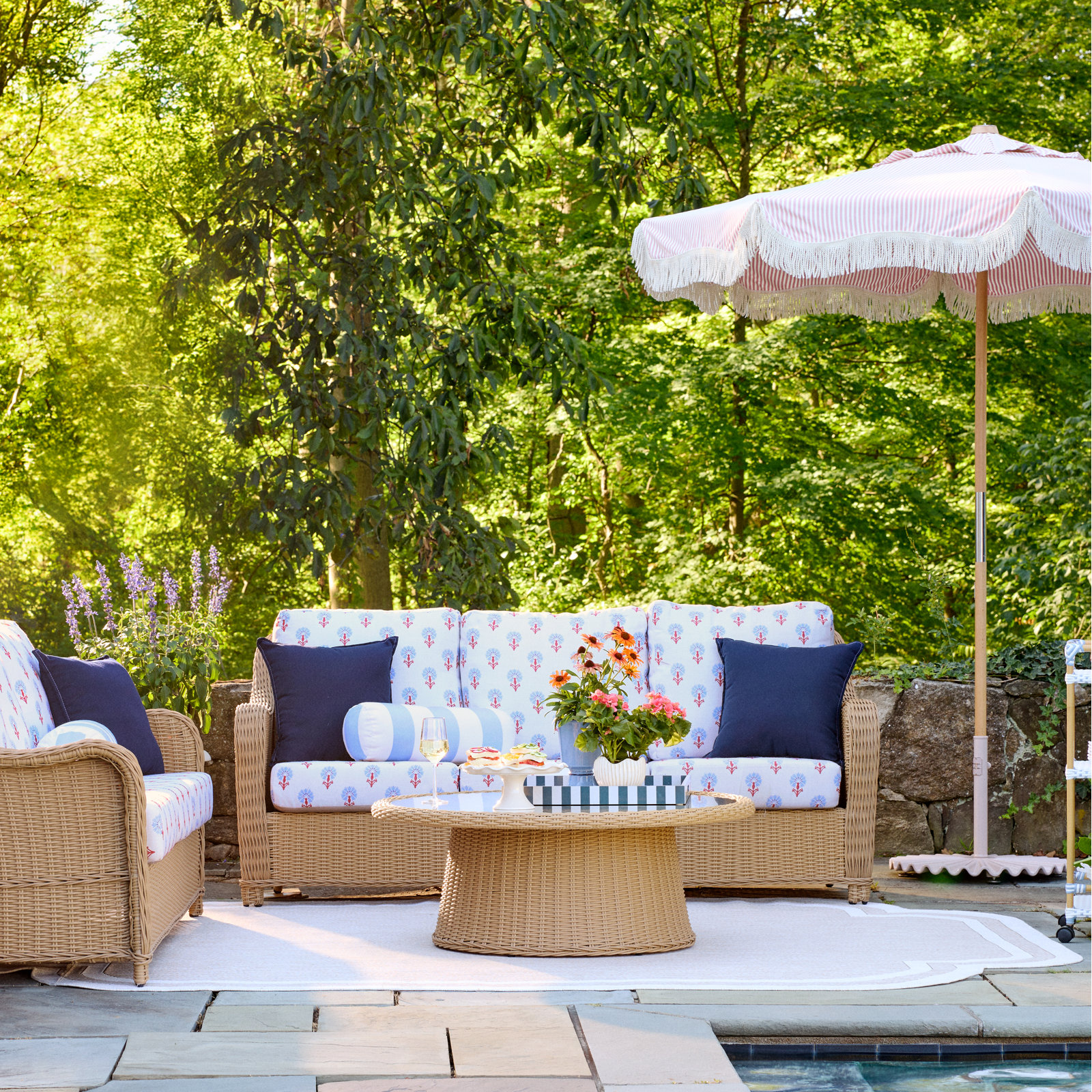 Orrin Outdoor Area Rug, Rectangle 7'10" x 10', Tan/Cream