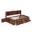 Full-Sized Wooden Captain's Bed With Integrated Storage Shelves, Four Drawers, And Two Cabinets