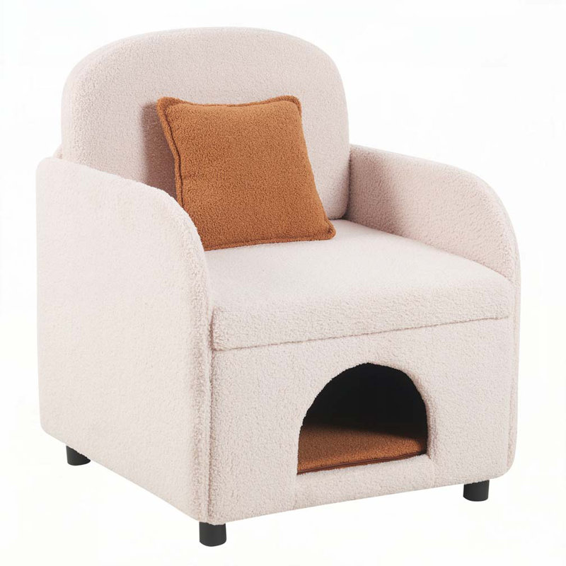 Fauteuil rembourré avec coussin lombaire