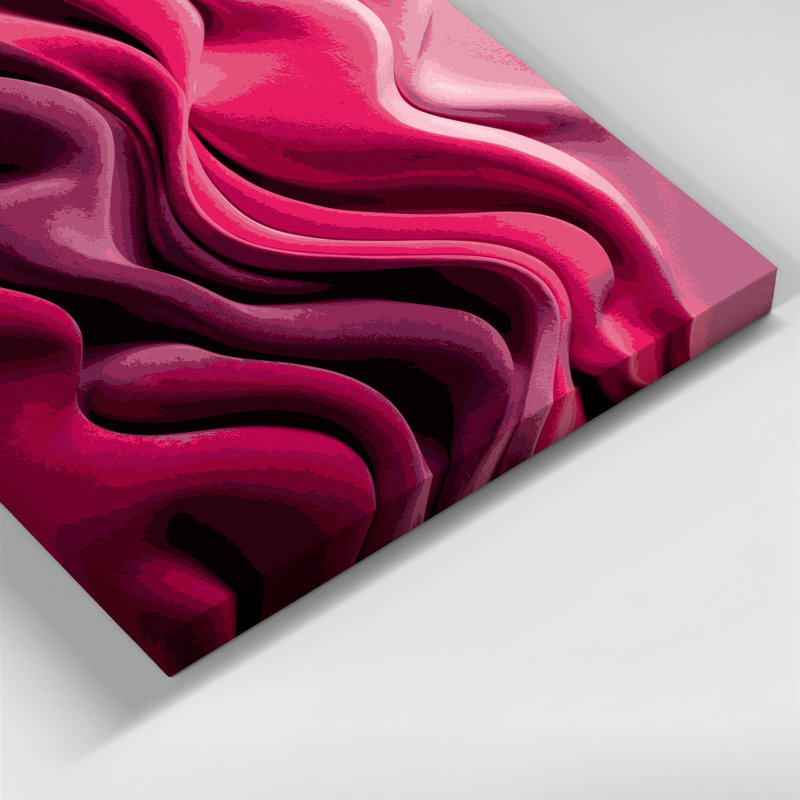 «Abstract Color Field 14», art mural sur toile mauve, H 12 po x l 12 po