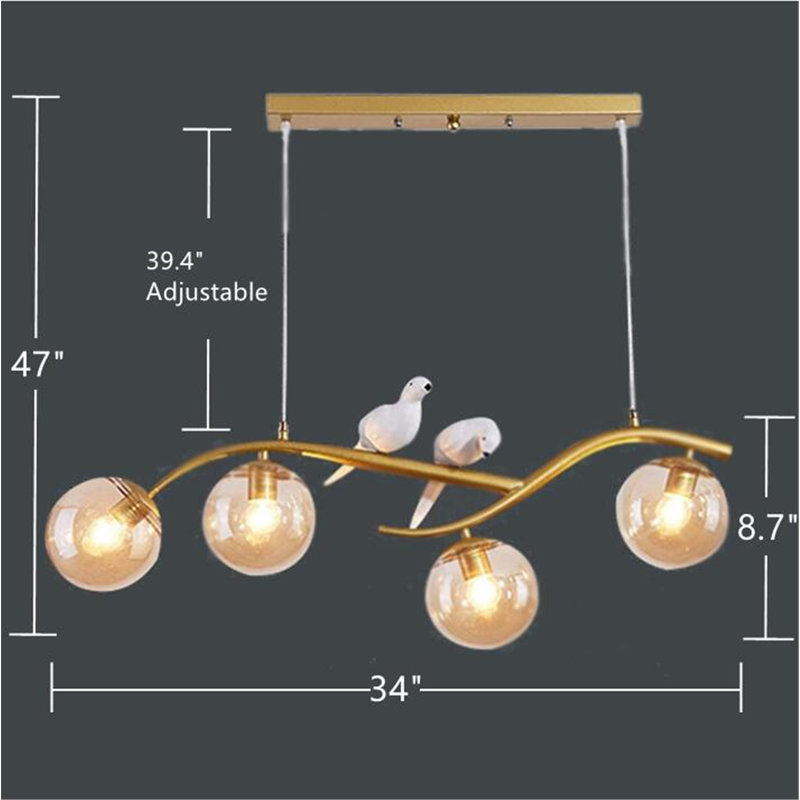 Allanie 4 - Light Kitchen Island Pendant
