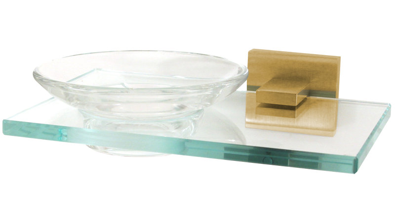 Contemporary II Soap Dish, Satin Brass