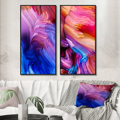 Ensemble de 2 reproductions d'art sur toile - Elegance of liquide Art X III