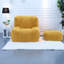 Fauteuil en velours jaune, fauteuil à billes moderne ultra doux pour la maison