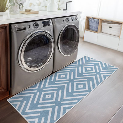 Tapis de couloir antidérapant et lavable - Tapis de lessive 20 x 59 pouces 70% coton