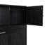 Grand lit escamotable avec armoires de rangement, noir-39405588-39405594