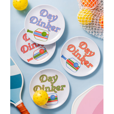 Pickle Ball Melamine Appetizer Plate