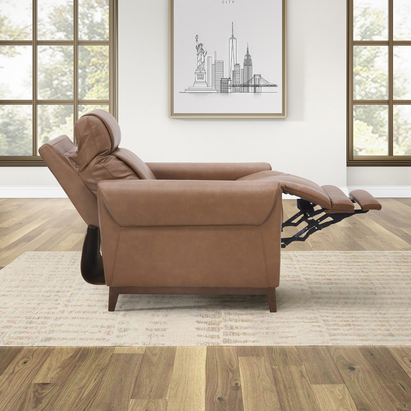 Fauteuil inclinable électrique Power High Leg P2, Mélange de polyester brun