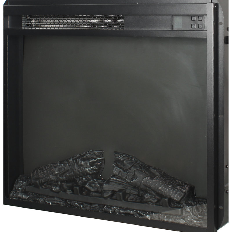 Electric Fireplace Insert 23 Inch, Log And Realistic Flame, Remote Control, Timer, Overheat Protection, 1400W Heat, 5000 /H, 11 Temperature Settings, 4 Adjustable Brightness Settings For 2000 - 2020