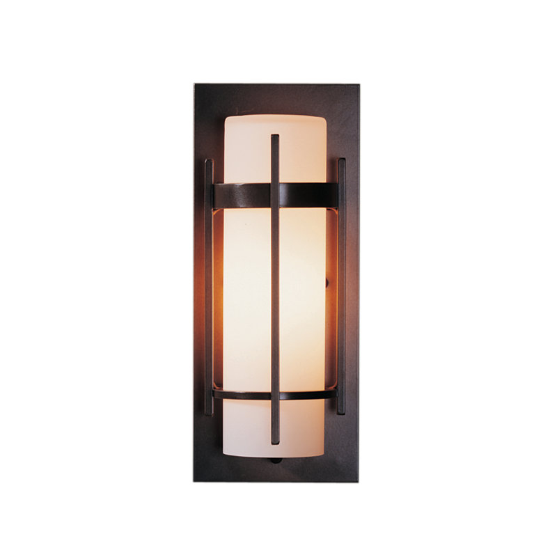 Banded Outdoor Flush Mount, Coastal Dark Smoke, 12" H x 5" W x 3.8" D