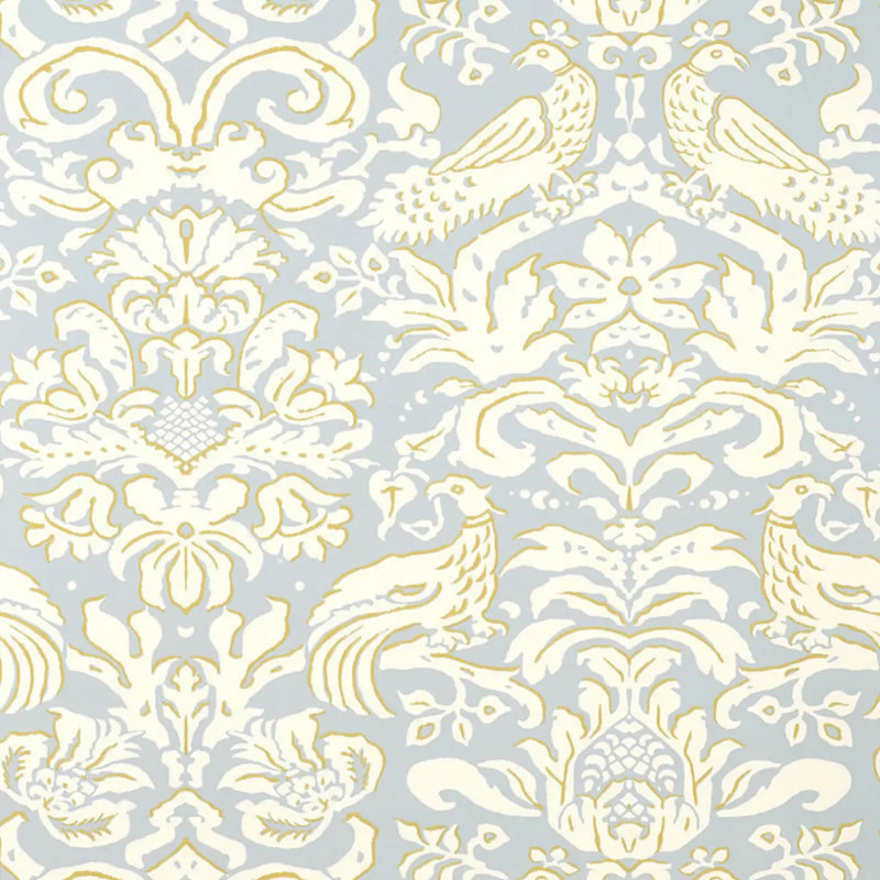 Aldwyn Damask Wallpaper, Robin's Egg