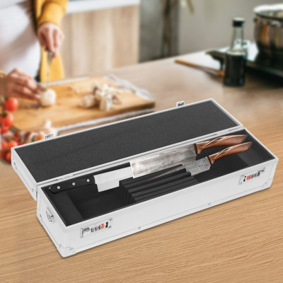 8 Slots Knife Case For Chefs Portable Knife Organizer Case Knife Case With Locks