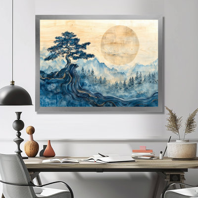 Art japonais, paysage de Samarai sérénité II - art mural grand Japon