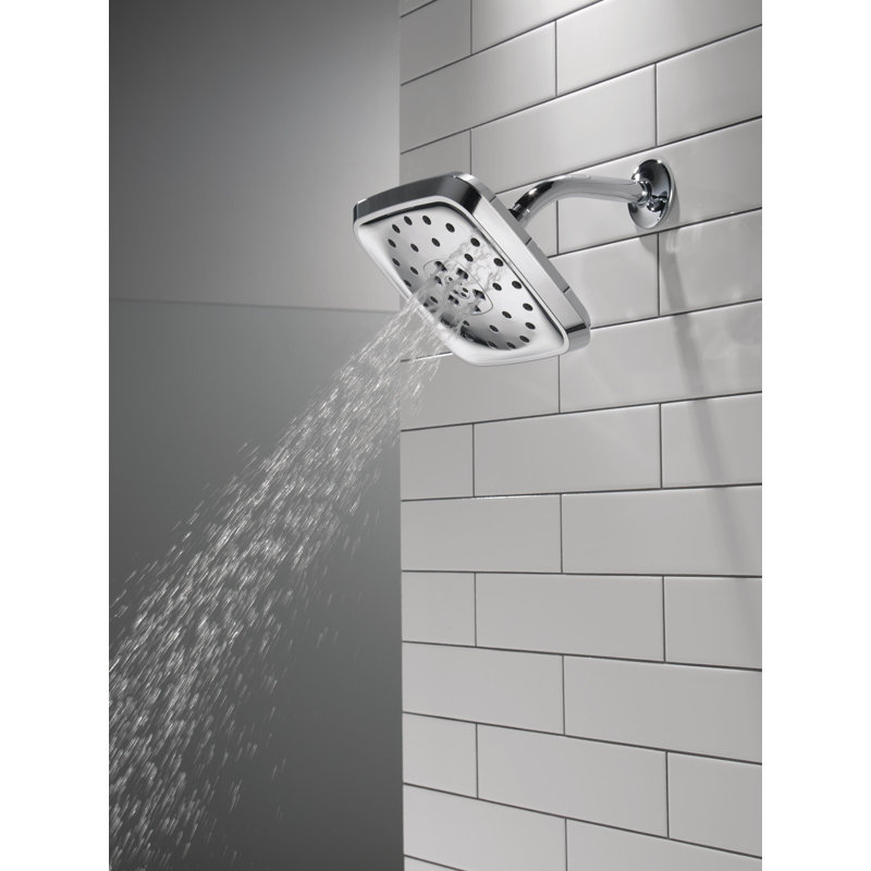 Rain Adjustable Shower Head with H2Okinetic Technology, Lumicoat Chrome