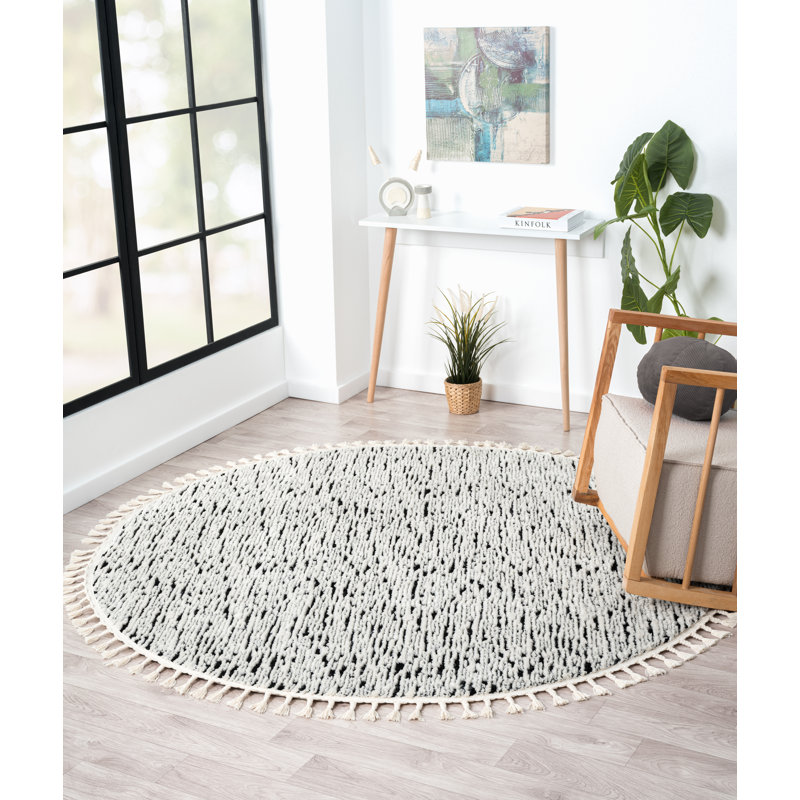 Spirit Tapis grey Rug, Round 190cm