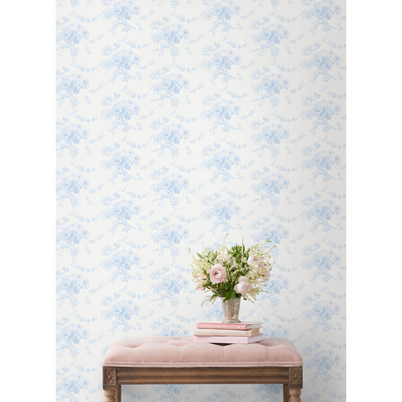 Papier peint Pasadena Ikat Breezy, Bleu