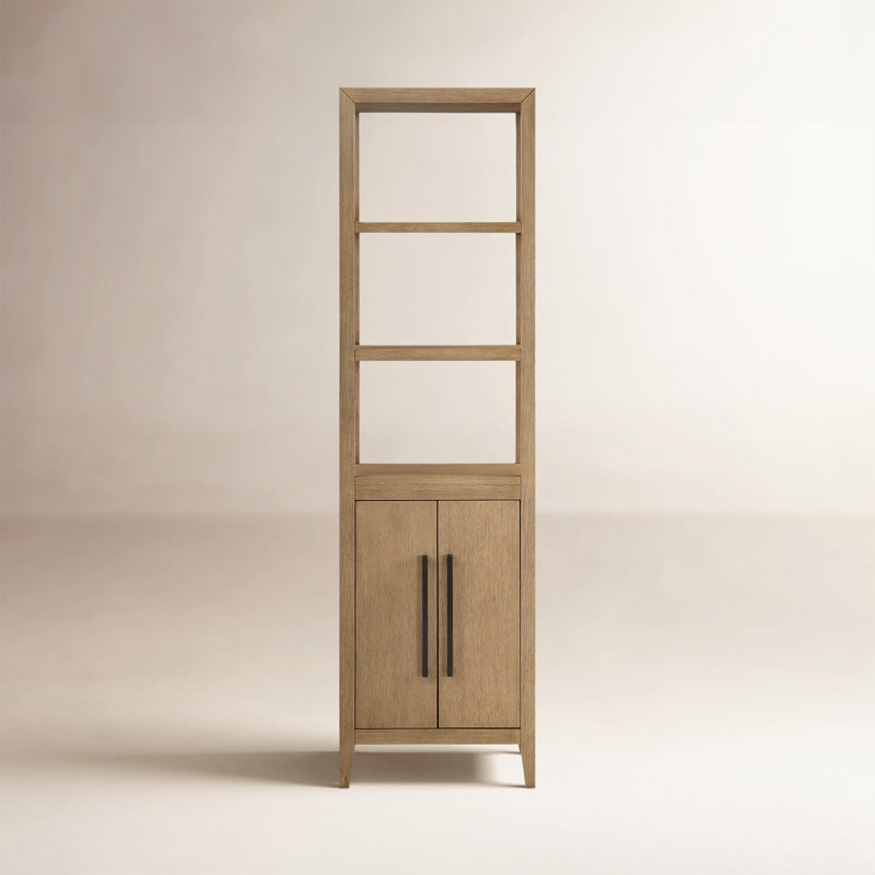 Alsup Solid Wood Freestanding Linen Cabinet