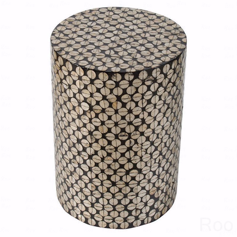 Garden Capiz Stool, Accent Side Table