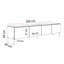 Bethsaida Cashmere TV Stand 200cm with Gold Legs-600100638