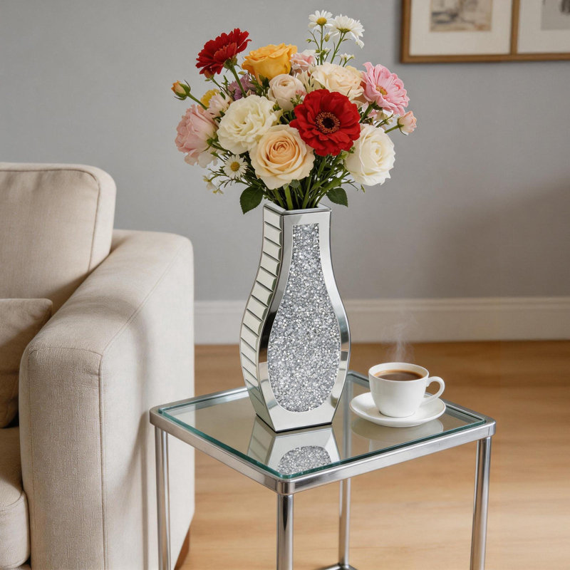 Vase de table en cristal