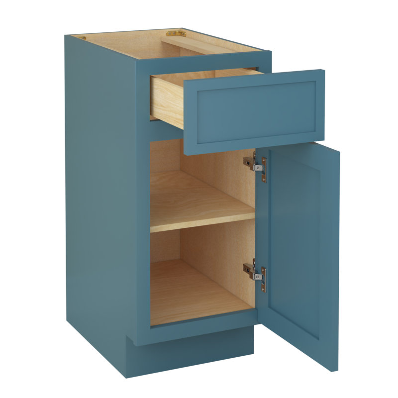 Base de meuble-lavabo simple 15 po seulement, Bleu sarcelle