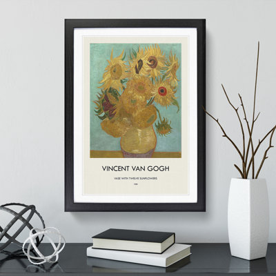 Vase With Twelve Sunflowers by Vincent Van Gogh - Picture Frame Art Prints
