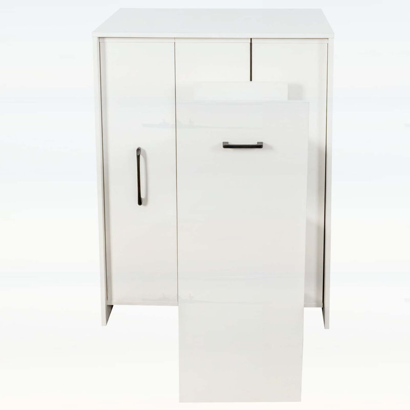 Garde-manger autoportant avec 1 porte et 3 tablettes coulissantes à 3 niveaux