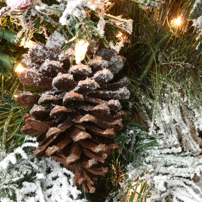 9 Ft. Powerconnect(TM) Snowy Bedford Slim Pine Tree With Clear Lights
