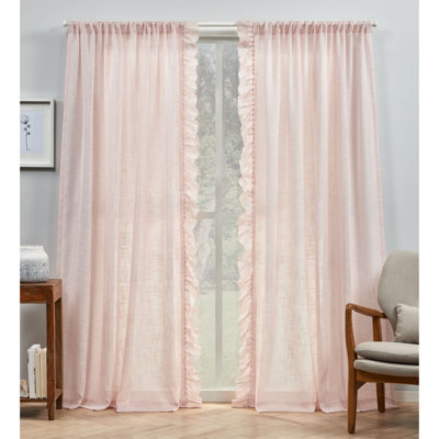Paire de rideaux transparents avec passe-tringle