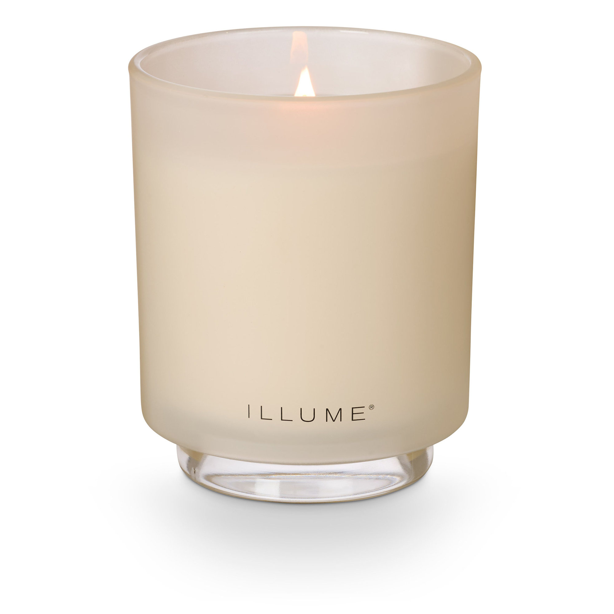 Noble Holiday Winter White Candle, Refillable Boxed Glass