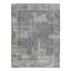 Tapis en jacquard gris clair de 9 pi x 12 pi avec motif effilé en laine et soie tissée à la main