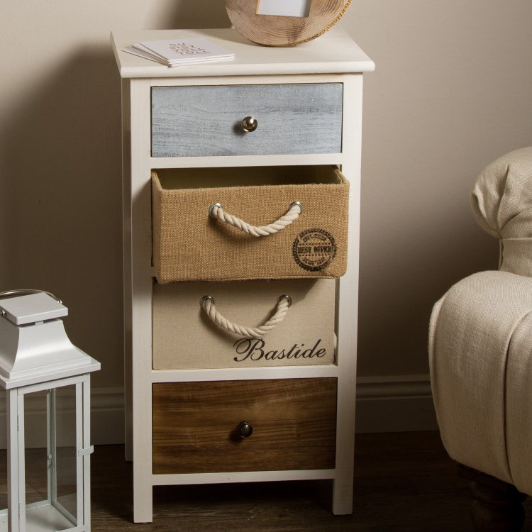 Seabury Solid Wood 38cm W 4 - Drawer Chest of Drawers
