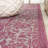 Delcine Bohemian Textured Weave Floral Fuchsia/Light Gray Indoor/Outdoor Rug-682400382