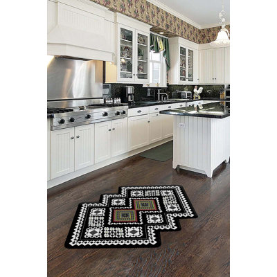 Tapis tissé durable (50 x 80 cm / 1,6 x 2,6 pi), 100% polyester, d'une hauteur de poils de 0,3 po | Antibactérien, antidérapant, dessous lavable à la machine | Impression numérique 3D, parfaite pour le décor du salon et de la chambre à coucher