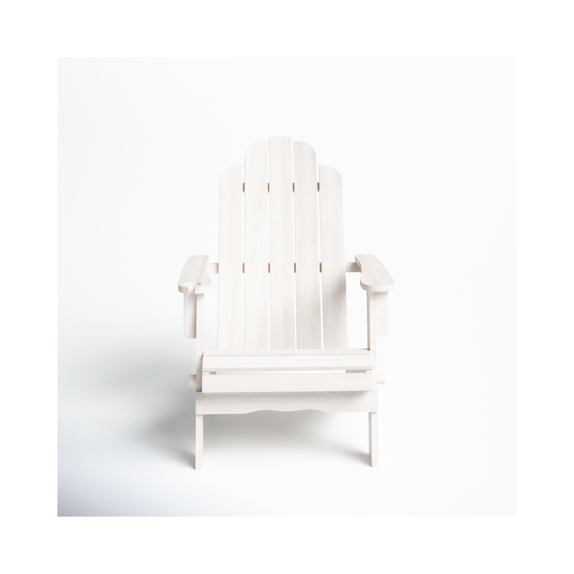 Blackwell Acacia Foldable Outdoor Adirondack Chair, White Wash